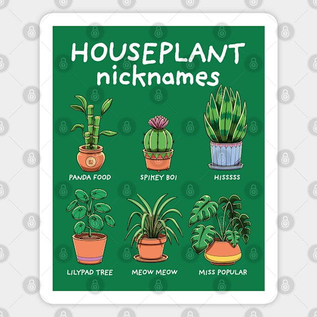 Houseplant Nicknames Magnet by GoshWow®